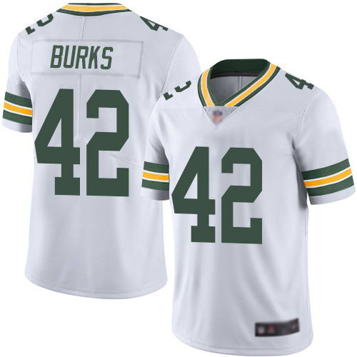 Green Bay Packers Limited White Men 42 Burks Oren Road Jersey Nike NFL Vapor Untouchable